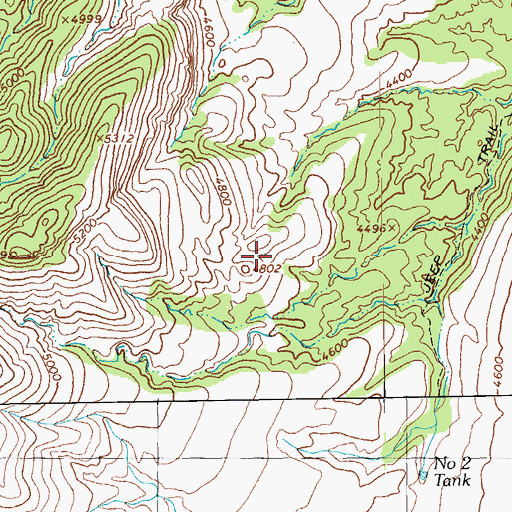 Topographic Map of Number One Tank, AZ