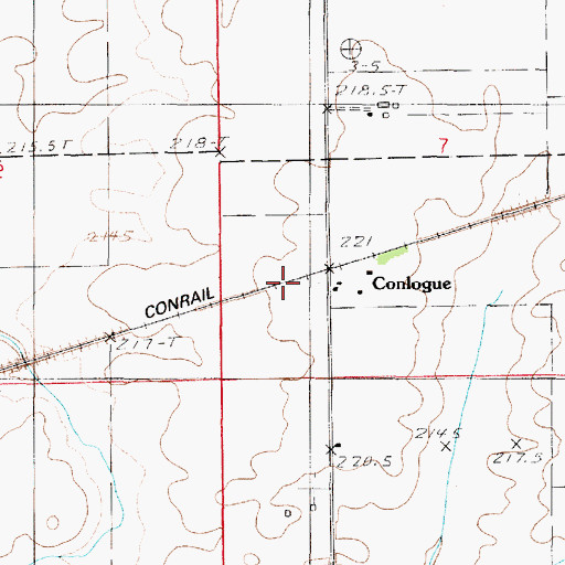 Topographic Map of Conlogue, IL