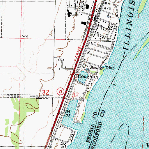 Topographic Map of Coughlin, IL