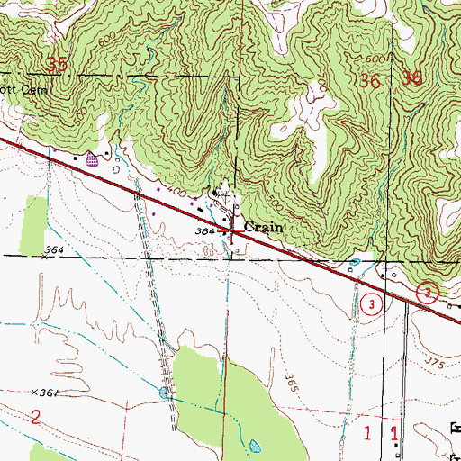 Topographic Map of Crain, IL