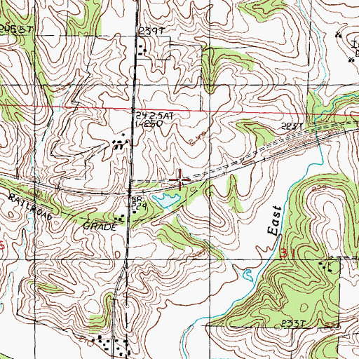Topographic Map of Daggett (historical), IL