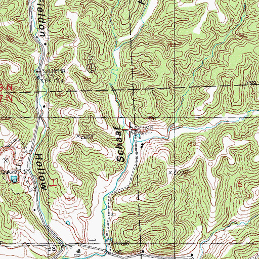 Topographic Map of Democrat Spring, IL