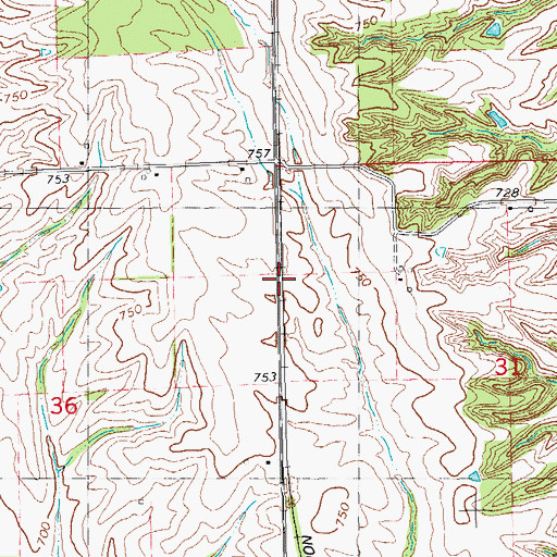 Topographic Map of Dutton (historical), IL