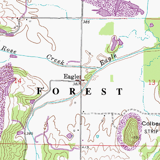 Topographic Map of Eagle, IL