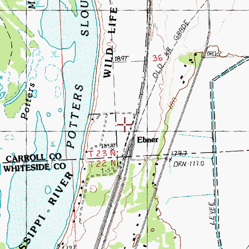 Topographic Map of Ebner, IL