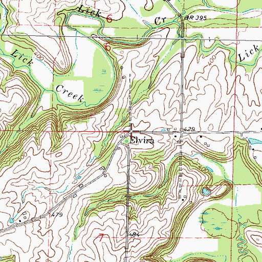 Topographic Map of Elvira, IL