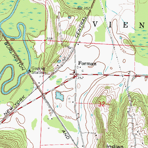 Topographic Map of Forman, IL