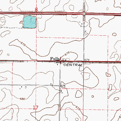Topographic Map of Fulls, IL