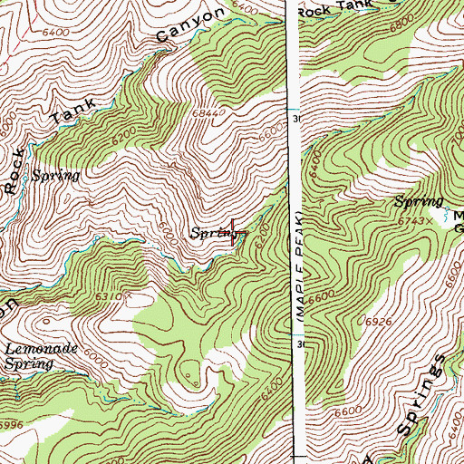 Topographic Map of Black Coffee Spring, AZ