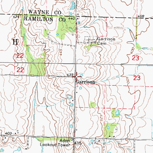 Topographic Map of Garrison, IL