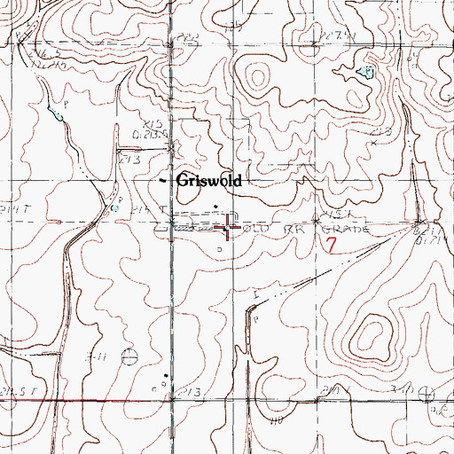 Topographic Map of Griswold, IL