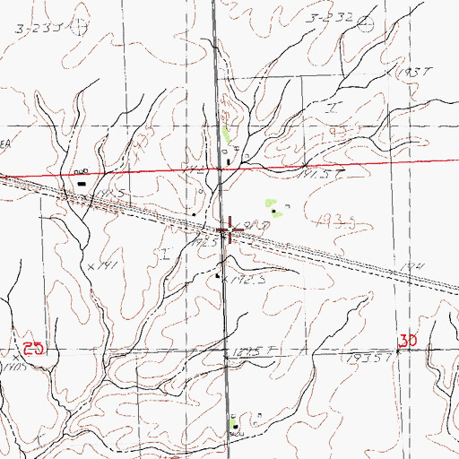 Topographic Map of Gurney (historical), IL
