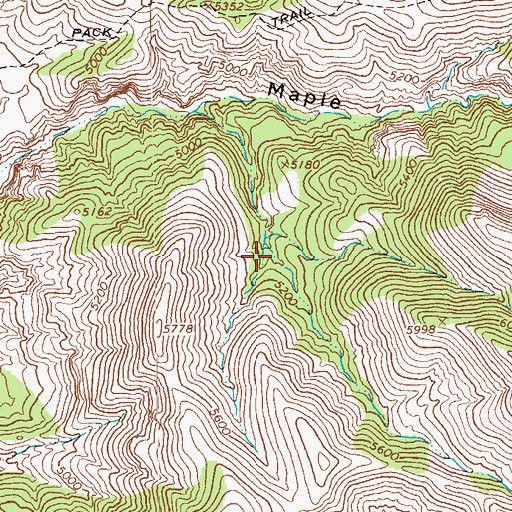 Topographic Map of Asma Corral, AZ