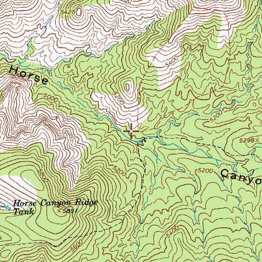 Topographic Map of Horse Canyon Corral, AZ