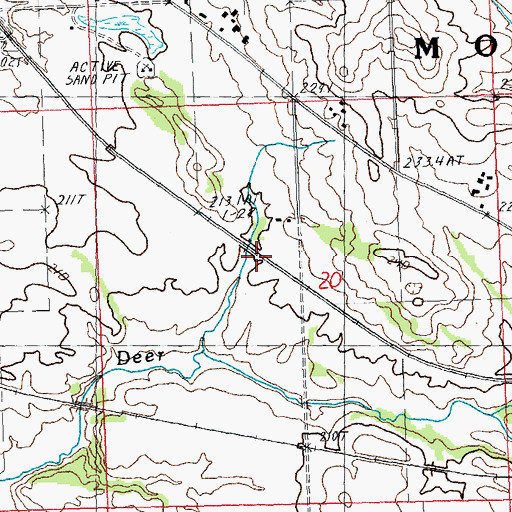 Topographic Map of Hickory Grove, IL