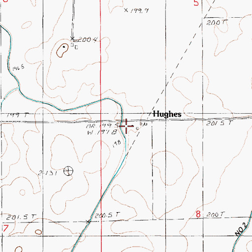 Topographic Map of Hughes, IL