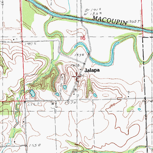 Topographic Map of Jalapa, IL