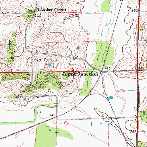 Topographic Map of Joppa Junction, IL