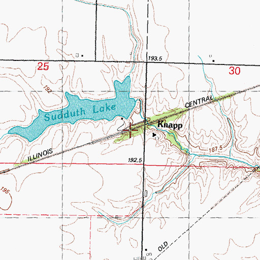 Topographic Map of Knapp, IL