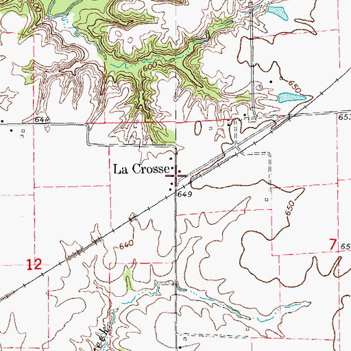 Topographic Map of La Crosse, IL