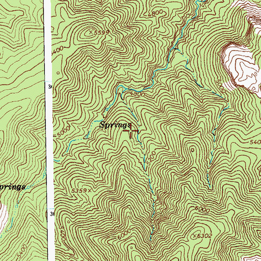 Topographic Map of Pungent Spring, AZ