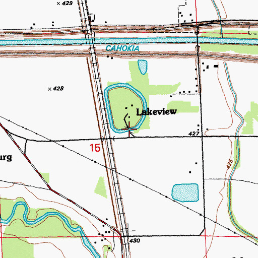 Topographic Map of Lakeview, IL