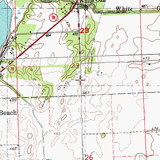 Topographic Map of Lakewood, IL