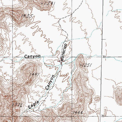 Topographic Map of Eagle Canyon, AZ