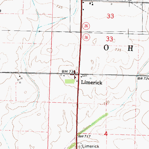 Topographic Map of Limerick, IL