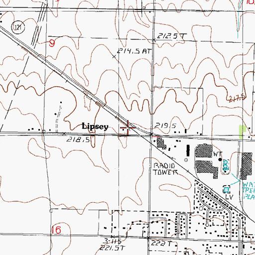 Topographic Map of Lipsey, IL