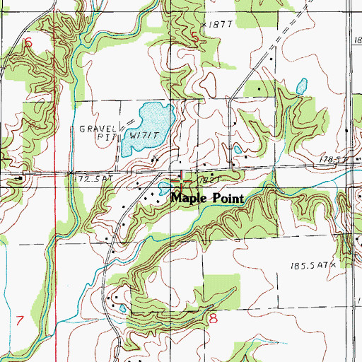 Topographic Map of Maple Point, IL