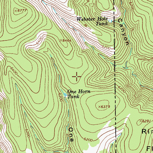 Topographic Map of One Horn Corral, AZ