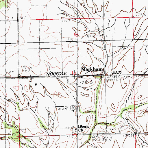 Topographic Map of Markham, IL