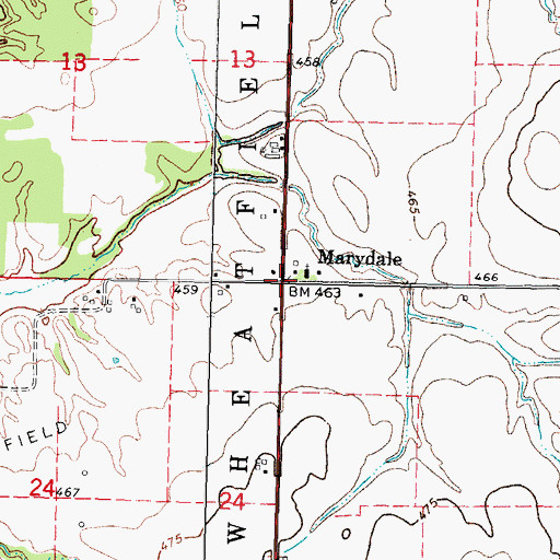 Topographic Map of Marydale, IL
