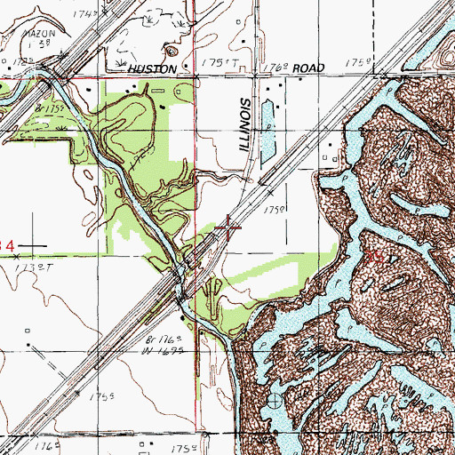 Topographic Map of Mazonia, IL