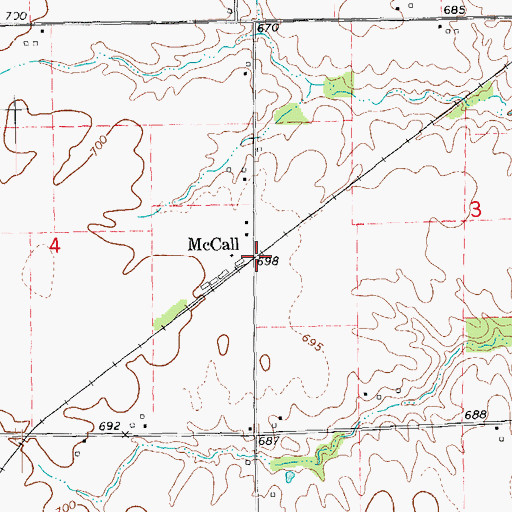 Topographic Map of McCall, IL