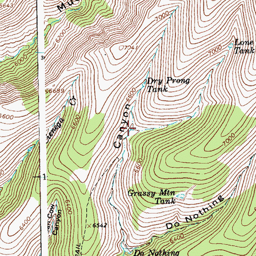 Topographic Map of Wild Bunch Trick Tank, AZ