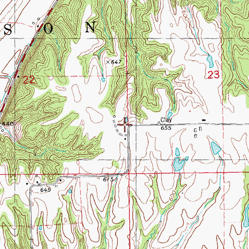 Topographic Map of McClay Orchard, IL