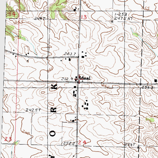 Topographic Map of Ideal, IL