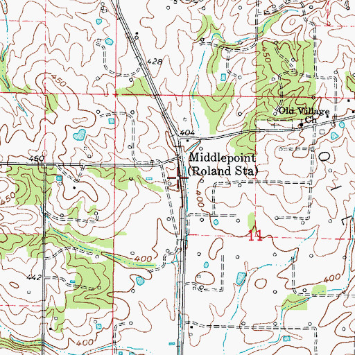 Topographic Map of Middlepoint, IL