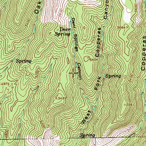 Topographic Map of Indian Creek Spring, AZ