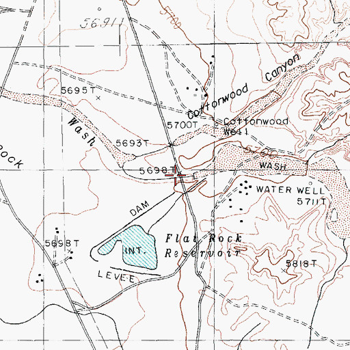 Topographic Map of Nazlini Creek, AZ