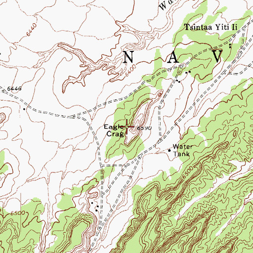 Topographic Map of Eagle Crag, AZ