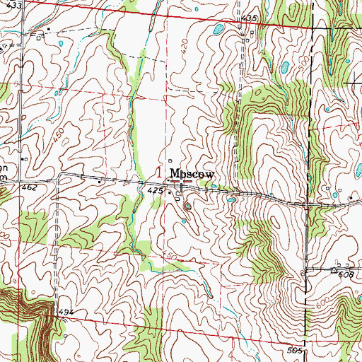 Topographic Map of Moscow, IL