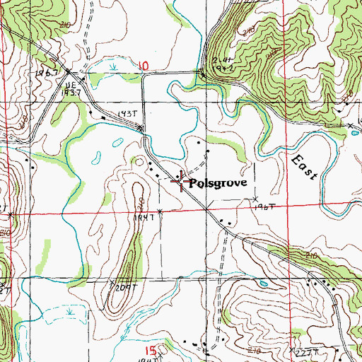 Topographic Map of Polsgrove, IL