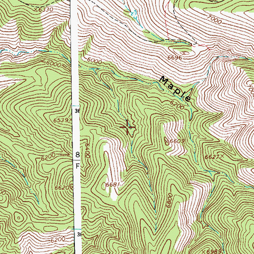Topographic Map of Maple Spring, AZ