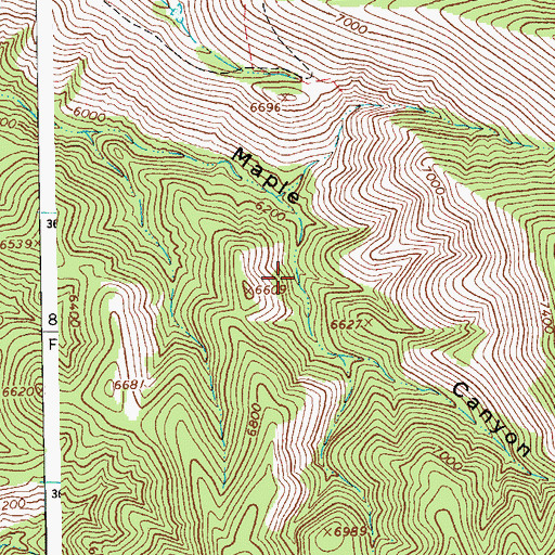 Topographic Map of Pop Top Spring, AZ