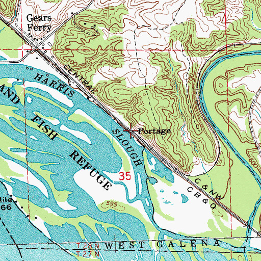 Topographic Map of Portage, IL