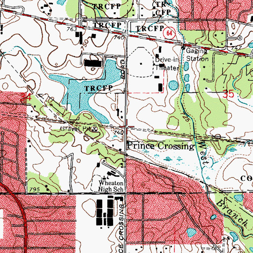 Topographic Map of Prince Crossing, IL