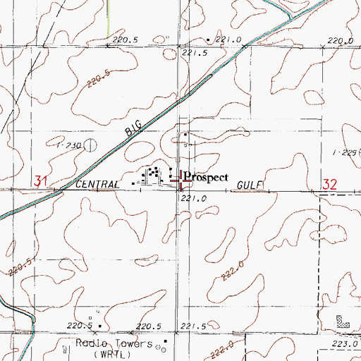 Topographic Map of Prospect, IL
